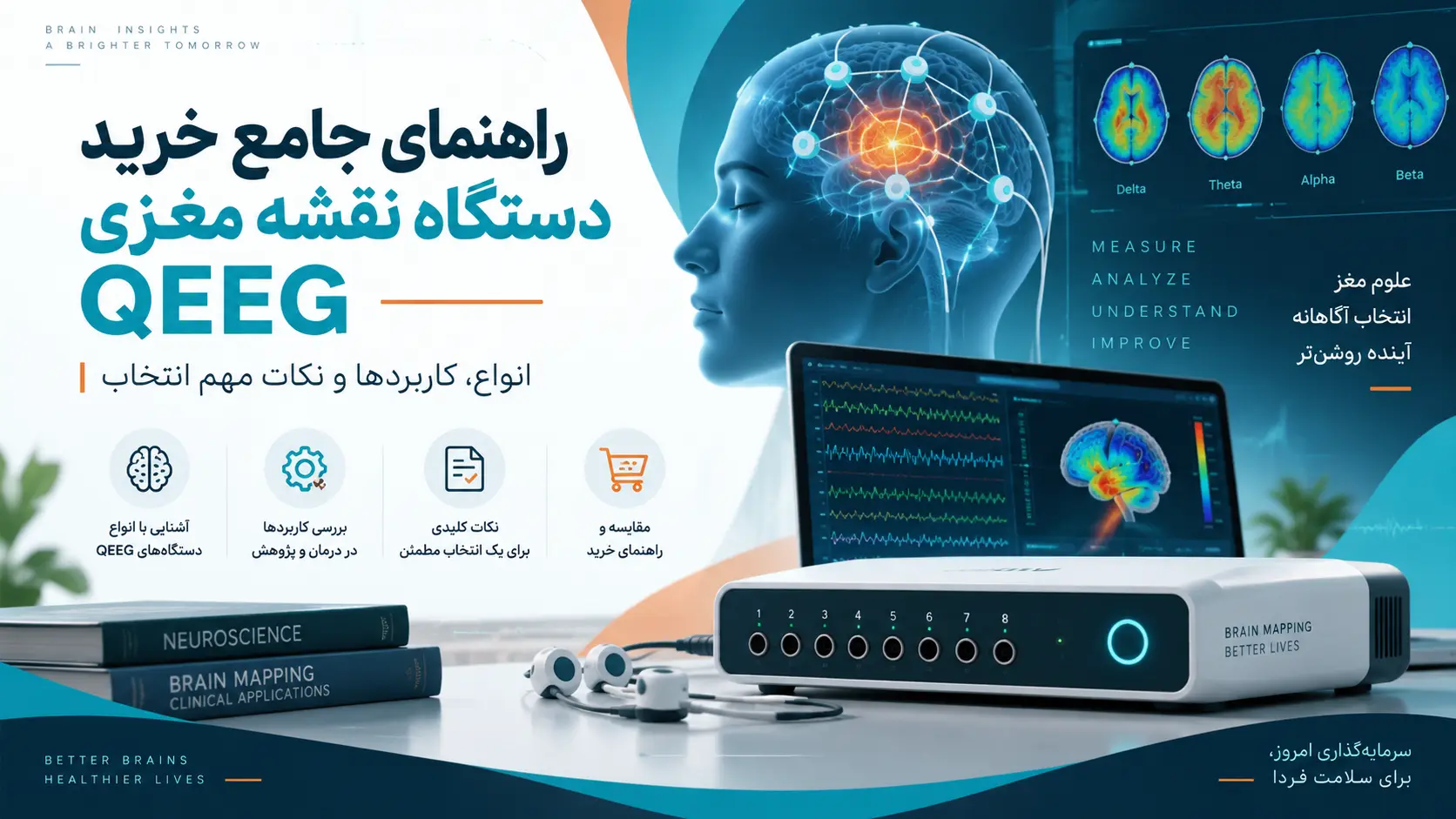 راهنمای جامع خرید دستگاه نقشه مغزی QEEG؛ انواع، کاربردها، قیمت و نکات انتخاب